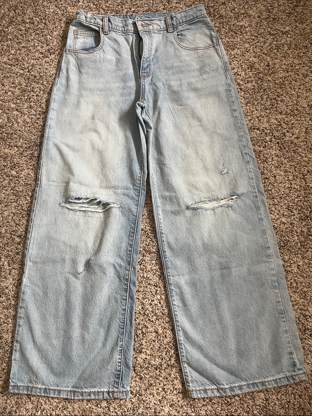 art class Light Blue Distressed Wide-Leg Jeans